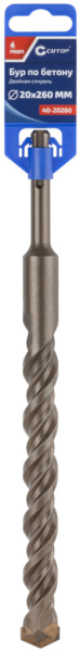 20x200/260 мм Бур по бетону SDS-plus Cutop Profi 40-20260