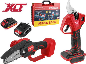 Набор Аккумуляторный инструмента WORTEX мини-пила + секатор в чем. ALL1 XLT SET СКИДКА -28% 
