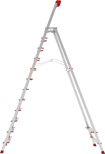 Стремянка профессиональная алюминиевая 12 ступеней с большой площадкой и органайзером NV3138 Новая высота 3138112