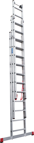 Лестница индустриальная алюминиевая трехсекционная 3x11 ступеней NV5230 Новая высота 5230311