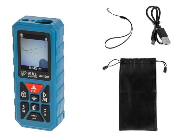 Дальномер лазерный BULL LM 1001 в кор. 2Х зум камера, 0,08 – 100 м, +- 1,5 мм