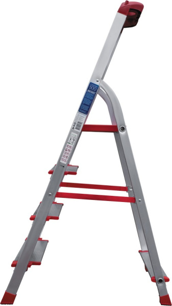 Стремянка профессиональная алюминиевая 4 ступени 130 мм органайзер NV3118 Новая высота 3118104