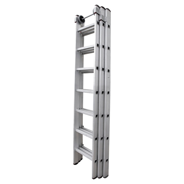 Лестница индустриальная трехсекционная раздвижная 3x7 ступеней NV5270 Новая высота 5270307