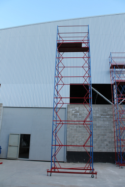 Вышка-тура ВСП стальная 1+6 высота до помоста 7,4 м площадка 1,2x2 м