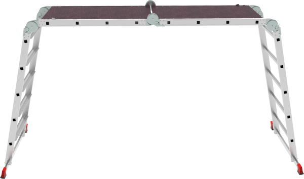 Лестница-трансформер профессиональная 2х4+2х5 ступеней 80 мм с помостом ширина 650 мм NV3335 Новая высота 3335245