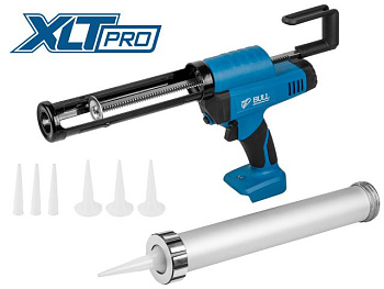 Аккумуляторный пистолет для герметика BULL CG 1860 SOLO, 300/600 мл, 2500 Н, 8,3 мм/с, рег. скор. 