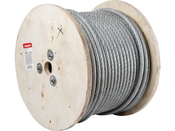 8(10) мм Трос стальной в ПВХ DIN 3055 (бухта 100 м)