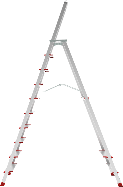 Стремянка профессиональная алюминиевая 10 ступеней площадка 350х260 мм  NV3137 Новая высота 3137110