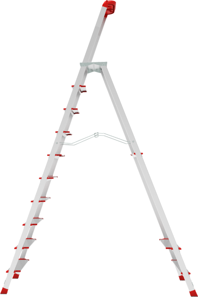 Стремянка профессиональная алюминиевая 10 ступеней с большой площадкой и органайзером NV3138 Новая высота 3138110