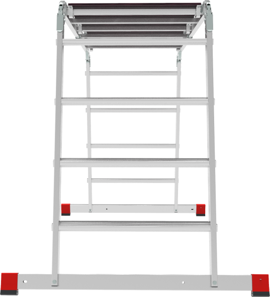 Лестница-трансформер профессиональная 2х3+2х4 ступеней 80 мм с помостом ширина 650 мм NV3335 Новая высота 3335234