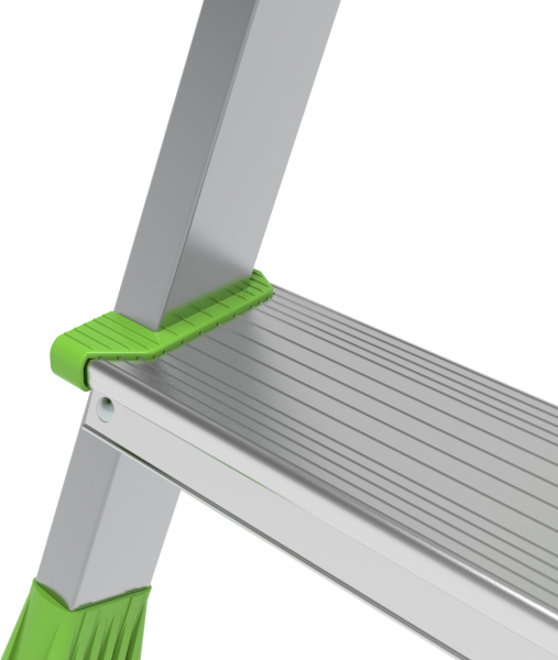 Стремянка алюминий-сталь 3 ступени c дугой безопасности 800 мм NV2136 Новая высота 2136103
