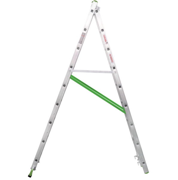 Лестница алюминиевая двухсекционная 2x9 ступеней NV2220 Новая высота 2220209