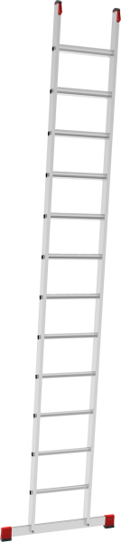 Лестница индустриальная алюминиевая односекционная 12 развальцованных ступеней 80 мм NV5214 Новая высота 5214112