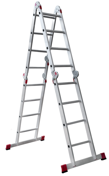 Лестница-трансформер профессиональная 4x4 ступеней с помостом ширина 500 мм NV3331 Новая высота 3331404