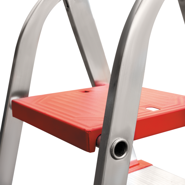 Стремянка профессиональная алюминиевая 3 ступени 130 мм металлические стяжки NV3119 Новая высота 3119103