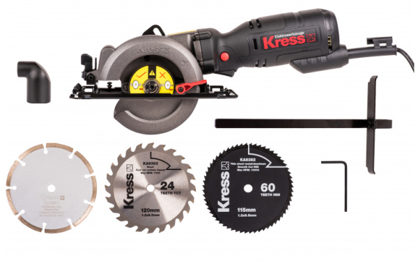 Дисковая пила Kress KU436P, 710Вт, 120мм, кейс