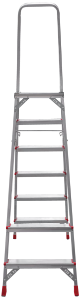 Стремянка профессиональная алюминиевая 6 ступеней с большой площадкой NV3130 Новая высота 3130106