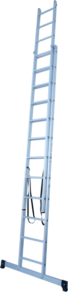 Лестница алюминиевая двухсекционная 2x12 ступеней NV1220 Новая высота 1220212