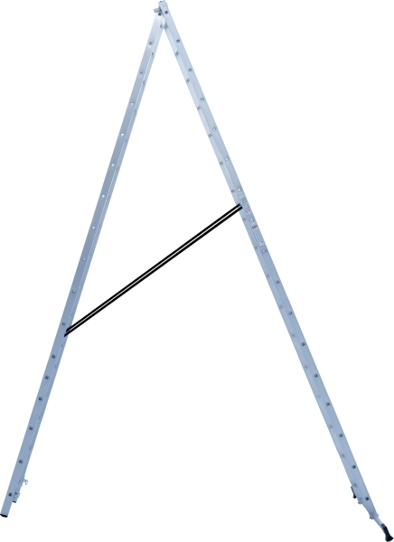 Лестница алюминиевая двухсекционная 2x17 ступеней NV1220 Новая высота 1220217