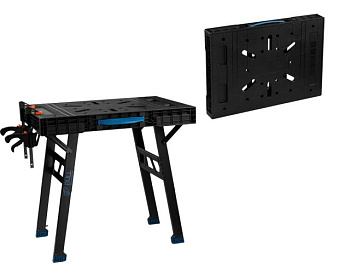 Верстак складной BULL WB 4585 в кор. 455 кг, 852x608x790 мм, переносной, 2 струбцины 