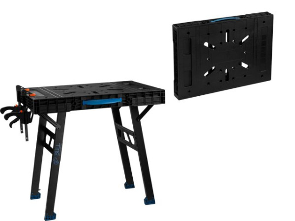 Верстак складной BULL WB 4585 в кор. 455 кг, 852x608x790 мм, переносной, 2 струбцины 