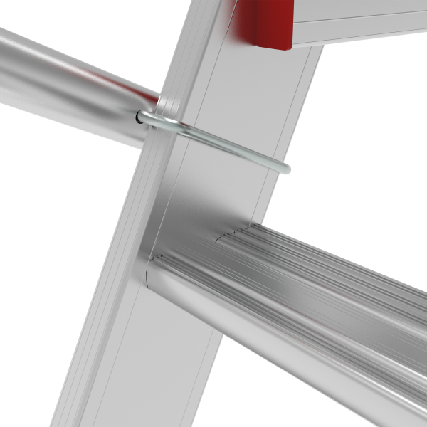 Индустриальная передвижная двухсторонняя лестница-подмости с платформой 2x4 ступеней NV5520 Новая высота 5520204