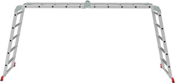 Лестница-трансформер профессиональная 4x5 развальцованных ступеней 80 мм ширина 650 мм NV3325 Новая высота 3325405