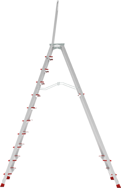 Стремянка профессиональная алюминиевая 11 ступеней 130мм площадка 350х260мм дуга безопасности 800мм Новая высота 3139111