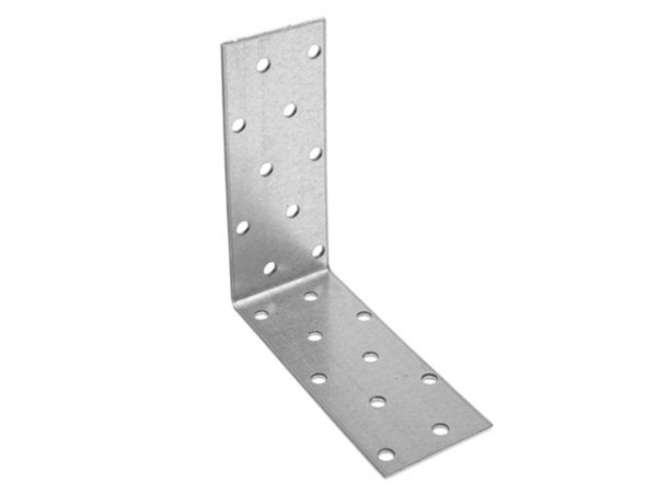 40х100х100 мм Уголок крепежный равносторонний KUR белый цинк (20 шт.)