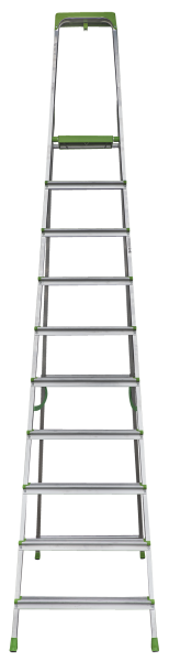 Стремянка алюминиевая 10 ступеней с органайзером NV2115 Новая высота 2115110