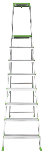 Стремянка алюминиевая 8 ступеней с органайзером NV2115 Новая высота 2115108
