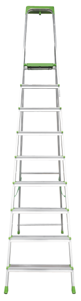 Стремянка алюминиевая 9 ступеней с органайзером NV2115 Новая высота 2115109