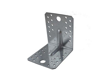 90х100х100 мм 1,8 мм Уголок крепежный усиленный белый цинк (20 шт.)