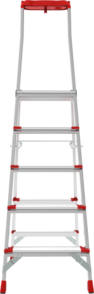 Стремянка профессиональная алюминиевая 5 ступеней с большой площадкой и органайзером NV3138 Новая высота 3138105