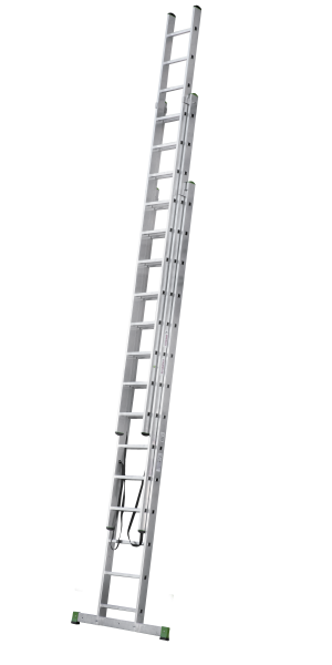 Лестница алюминиевая трехсекционная 3x14 ступеней NV223 Новая высота 2230314