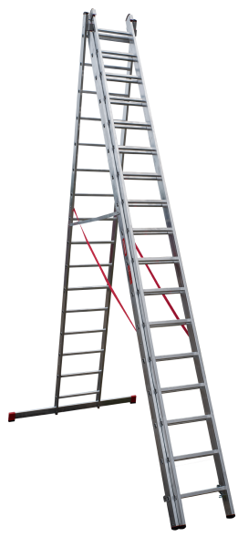 Лестница профессиональная алюминиевая 3х17 ступеней трёхсекционная NV3231 Новая высота 3231317