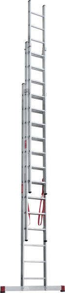 Лестница профессиональная алюминиевая трёхсекционная 3х13 ступеней NV3230 Новая высота 3230313