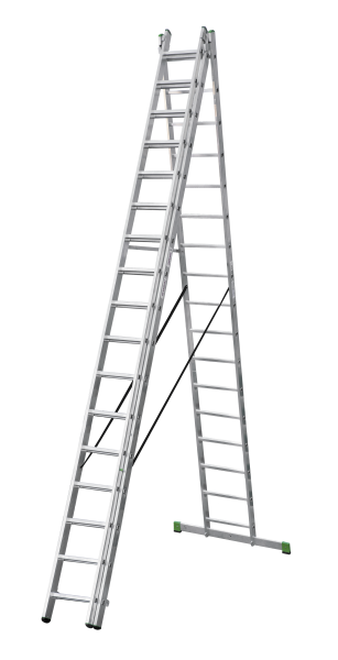 Лестница алюминиевая трехсекционная 3x17 ступеней NV223 Новая высота 2230317