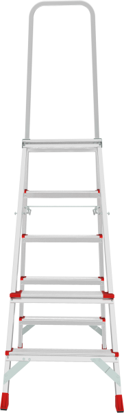Стремянка профессиональная алюминиевая 5 ступеней с большой площадкой NV3130 Новая высота 3130105