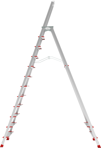 Стремянка профессиональная алюминиевая 12 ступеней площадка 350х260 мм NV3137 Новая высота 3137112