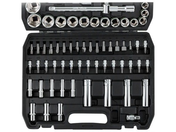 Набор головок и бит 94пр. ТРЕК (1/4", 1/2", 6 граней)