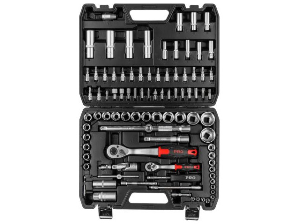 Набор головок и бит 94пр. 1/4",1/2" PRO STARTUL STUTTGART (PRO-094S) (6 граней)