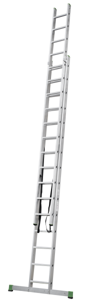 Лестница алюминиевая двухсекционная 2x15 ступеней NV2220 Новая высота 2220215