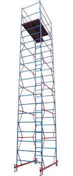 Вышка-тура ВСП стальная 1+6 высота до помоста 7,4 м площадка 1,2x2 м