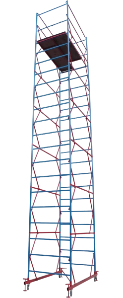 Вышка-тура ВСП стальная 1+6 высота до помоста 7,4 м площадка 1,2x2 м