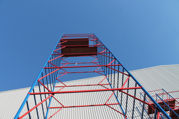 Вышка-тура ВСП стальная 1+9 высота до помоста 11 м площадка 1,2x2 м