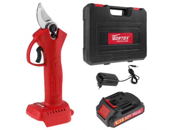 Аккум. секатор WORTEX CBS 2535 ALL1 в чем. (18.0 В, БЕЗ АККУМУЛЯТОРА, ветки до 25.0 мм)