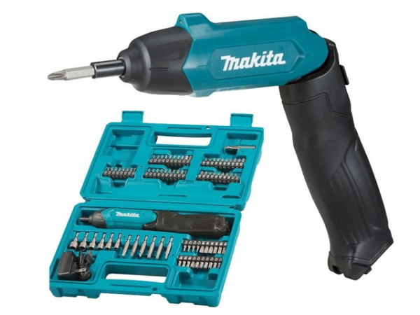 Аккумуляторный шуруповерт MAKITA DF 001 DW в чем.+ аксессуары 
