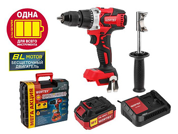 Аккумуляторная дрель-шуруповерт WORTEX BD 2030 Dli в чем. с акб и з/у ALL1