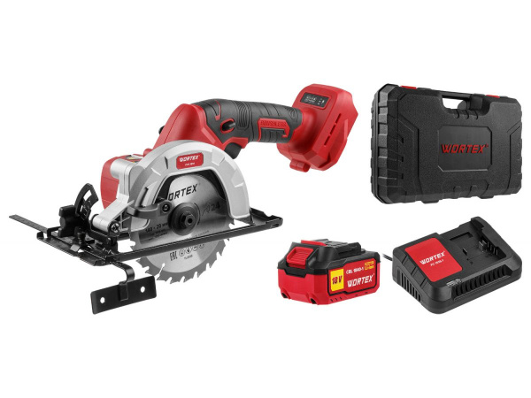 Аккум. циркулярная пила WORTEX CCS 1814 в чем. с акб и з/у ALL1 
